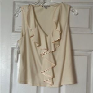 Elegant Cream Ruffle Top